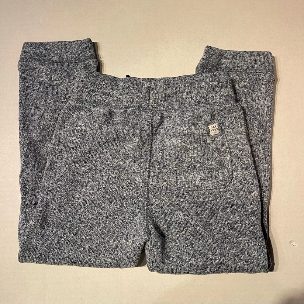 Gap (Unisex) Black Houndstooth Casual Pants size: 6-7 Years Blue and Silver